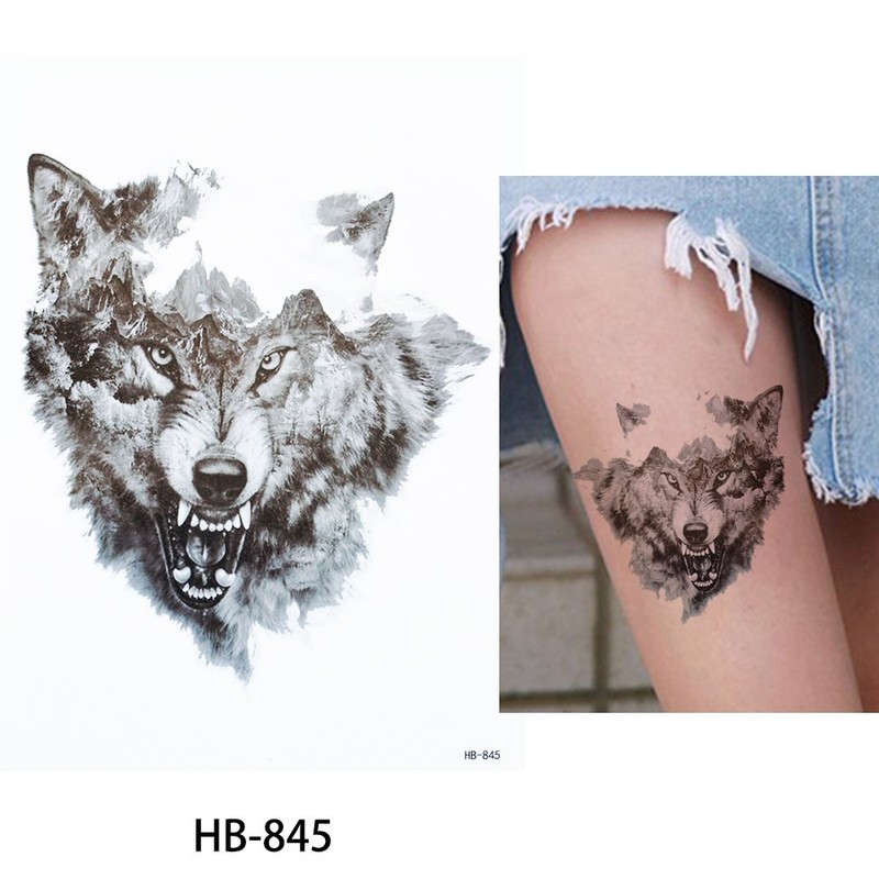 8 Sheets Temporary Tribal and Wolf Tattoos Maori Design Tattoos
