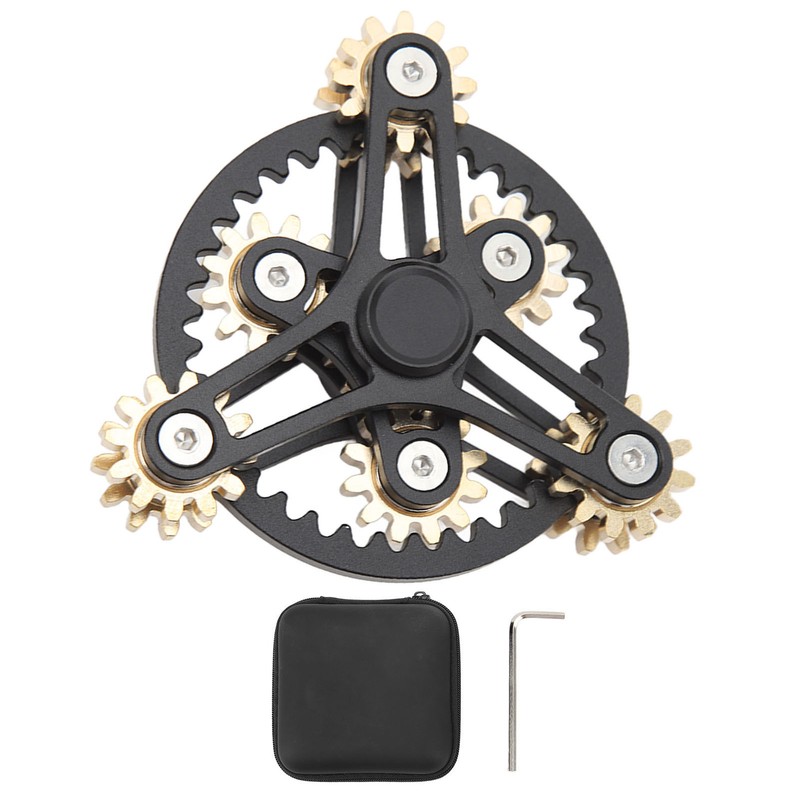 Fingertip Gear Toy 4 Gears Decompression Metal Finger Hand Brass