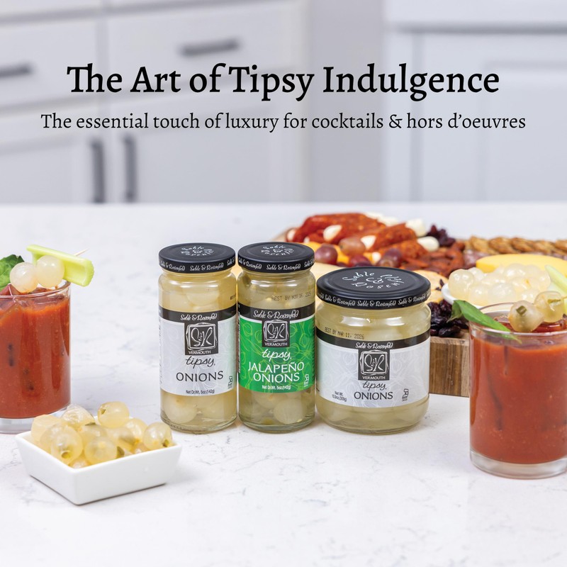 Sable & Rosenfeld Vermouth Tipsy Jalapeño Onions, 5 oz Jar
