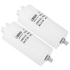 PATIKIL 35uf CBB60 Run Capacitor,2Pcs AC 250V 4 Pins 50/60Hz