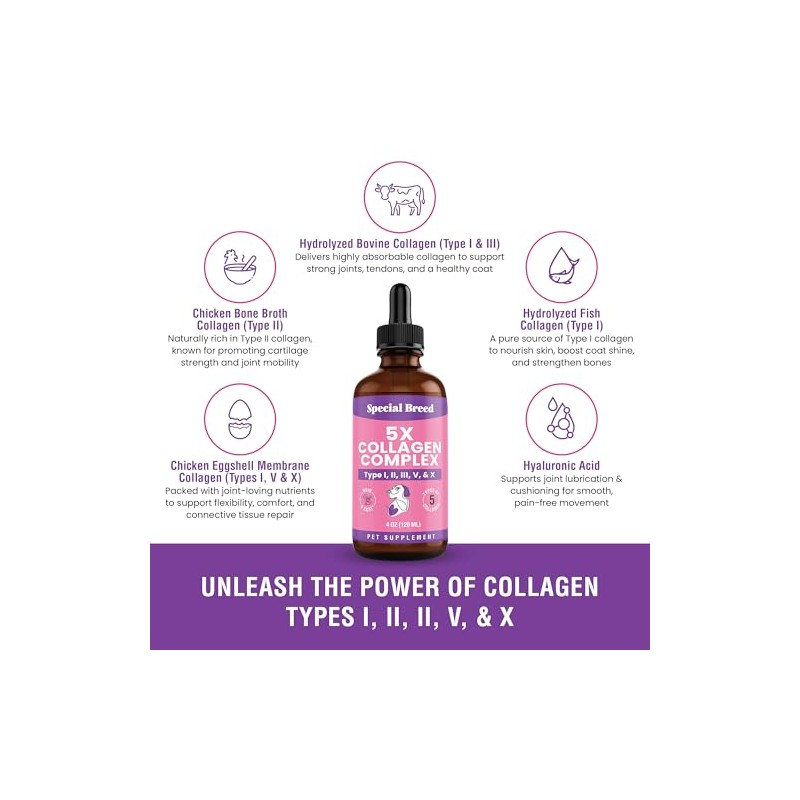 Premium Collagen for Dogs - Liquid Support for Joints, Skin,