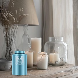 UNICRAFTALE Small Urns Mini Cremation Human Ashes Holder Frosted Blue Wing Pet Stainless Steel Memorial Keepsake Ash Funeral Urn for Pet Small Ashes Urns for Human Family Friends Pets Memorial