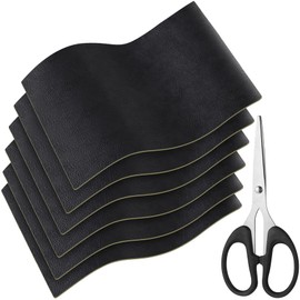 Sinofort Kunstleder Selbstklebend,6 Stück 20×30cm Kunstleder,Lederflicken Selbstklebend,Leder Reparatur Selbstklebend,Leder Selbstklebend,Kunstleder Schwarz,für Autositze,Sofas,Möbel Leder Reparatur