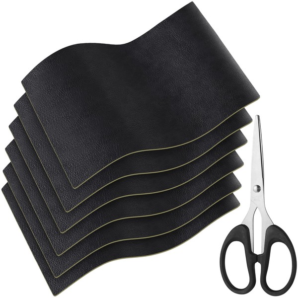 Sinofort Kunstleder Selbstklebend,6 Stück 20×30cm Kunstleder,Lederflicken Selbstklebend,Leder Reparatur Selbstklebend,Leder Selbstklebend,Kunstleder