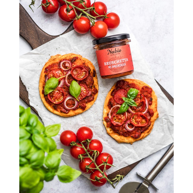 Nabio Bruschetta Tomato Spread, Organic Bread Spread, Vegan, Pack of