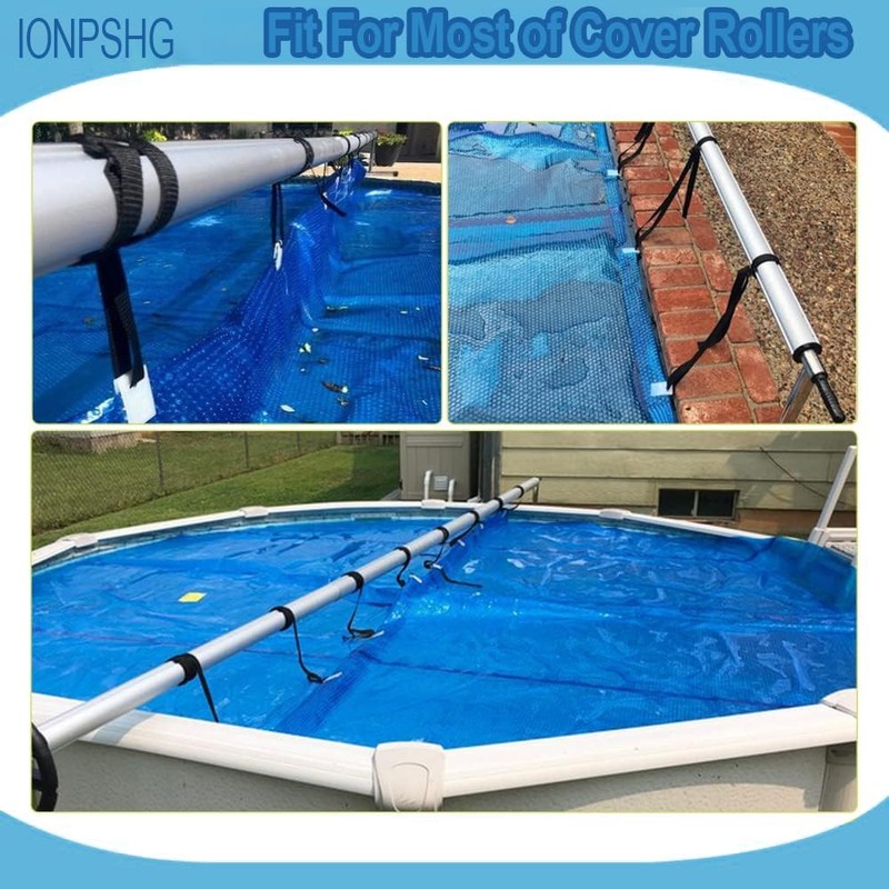 IONPSHG 8Set Pool Solar Cover Reel Attachment Kit Pool Solar
