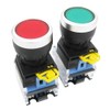 TWTADE/Red Yellow Green Momentary Switch, Red Mushroom Emergency Stop 1NC