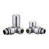 Keenware KRA-003 Radiator & Towel Warmer Valves, Chrome