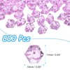 MECCANIXITY 800pcs Fake Ice Rocks Acrylic Light Purple Crystals Gems