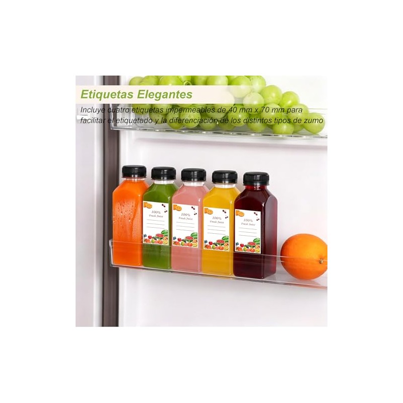 4 Pcs Botellas de Plástico de 350 ml12 Onzas Con