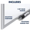 Quartet Magnetic Whiteboard, 4' x 3' White Board, Nano-Clean, Silver