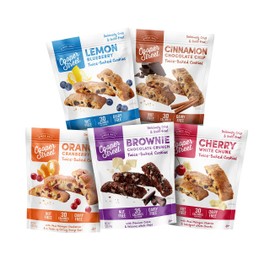 Cooper Street Cookies Biscotti Cookies Variety Pack 5 Ounce Bags (Pack of 5)