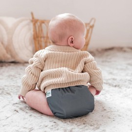 Babies Beginning 7-Pack Reusable Cloth Diapers with AWJ Interior – Includes 14 Absorbent Inserts and 1 Wet Bag – Adjustable, Waterproof, and Washable (Serene Sands, Cotton Inserts)