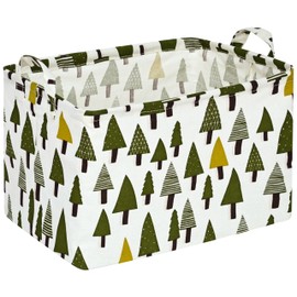 ACMUUNI Rectangle Tree Pattern Kids Storage Basket Laundry Clothes Basket Laundry Hamper with Handles,Baby Toys Storage Box and Bins Toys Gift Basket for Boys and Girls