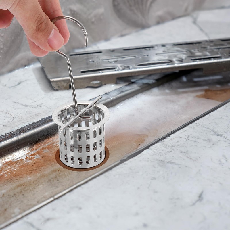 sourcing map Hair Strainer, 304 Stainless Steel Shower Drain Strainer