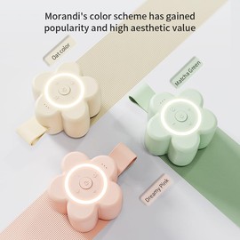 Flower-Shaped White Noise Machine, Portable Sleep Sound Device with Timer, Night Light. Pink, Matcha, Beige Colours. Mini Compact Travel for Adults, Children or Pets. (Oaty Beige, One Size)