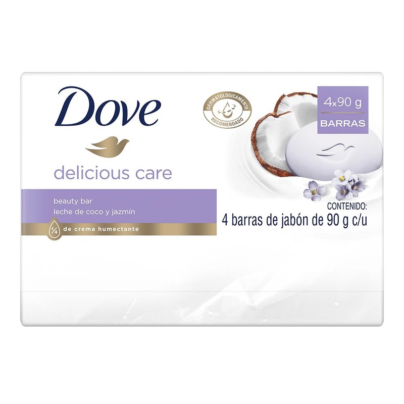 Jabón Dove Delicious Care Leche de Coco y Jazmín 4