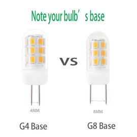 G4 LED Bulbs 120V Bi-Pin Base 3.5W Warm White 3000k 120lm/w Equivalent to 35W Halogen for Under-Cabinet, Ceiling, Table, Puck Lights (Pack of 5)