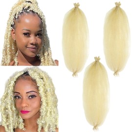 Traziewell Crotchet Braids Extensions Hair 3 Packs Afro Kinky Twist Braiding Hair for Faux Locks Crochet Hair Synthetic for Women Jumbo Marley Twist Hair Extension 3519