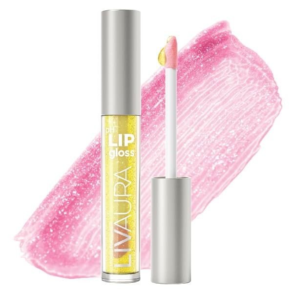 LIVAURA Shimmer Lip Gloss pH Activated, Glitter Lip Gloss for