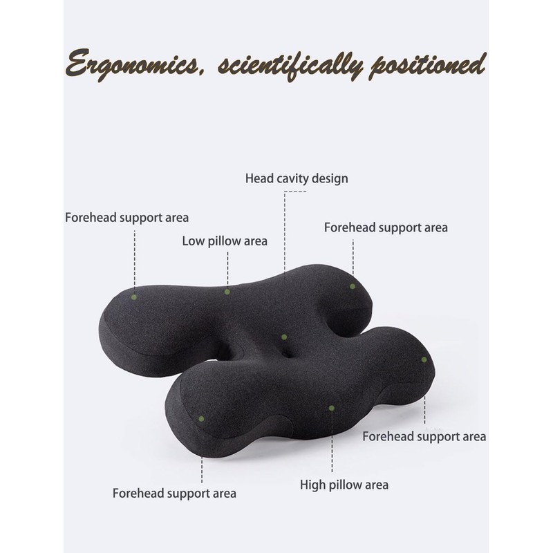 Janemiri Side Sleep Beauty Pillow,Ergonomic Memory Foam with Removable Cover,Butterfly