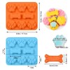 Set of 6,SAGOOITS 3 Packs Silicone Molds Puppy Dog Paw