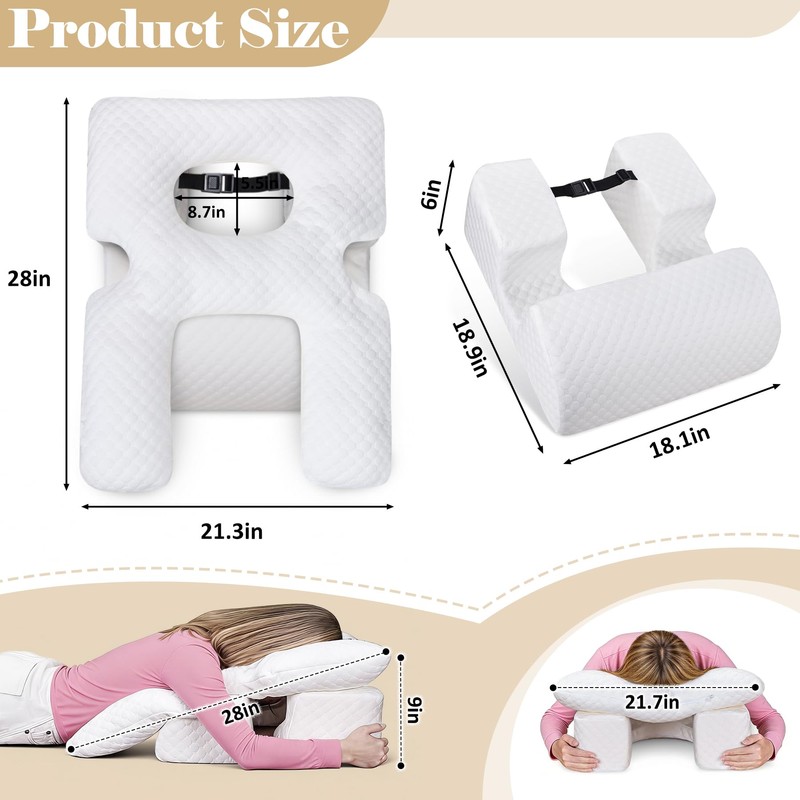 Face Down Pillow After BBL or Eye Surgery with Removable