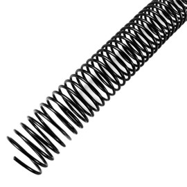 Binditek 50 Pack Plastic Spiral Binding Coils, 32mm (1-1/4"), 280 Sheet Capacity, 4:1 Pitch, Black, 48 Loops, for Letter Size, for Students and Coworkers