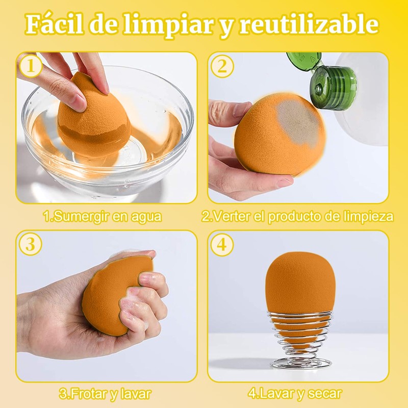 Esponja de Maquillaje Beauty Blenders, Esponja Facial Maquillaje para Bases