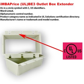 iMBAPrice IMBA-BE3 (UL Listed) White 3-Gang Non-Metallic Electrical Power Outlet Box Extender, Power Switch Receptacles Accessories, 2-Pack