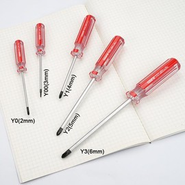 5 Piece Tri Wings Screwdriver, Screwdriver Set Includes Y3 (6 mm)/Y2 (5 mm)/Y1 (4 mm)/Y0 (3 mm)/Y00 (2 mm), Multifunctional Magnetic Y Screwdriver Set, for Repairs, DIY Work