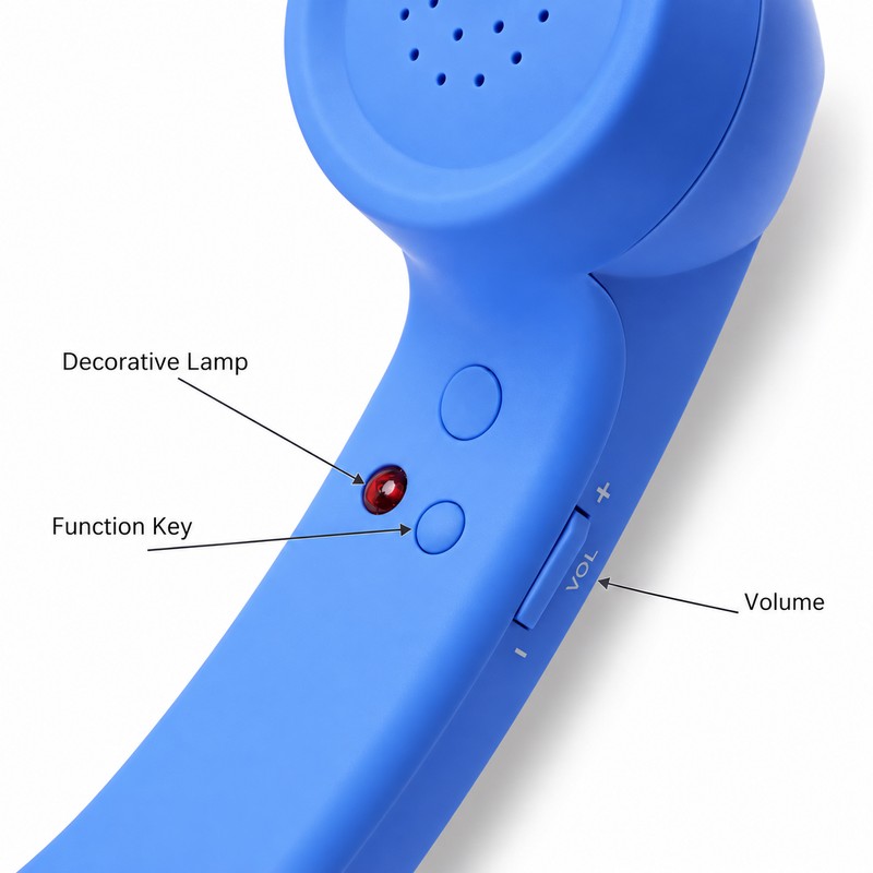 USB-C Retro Telephone Handset for Mobile Calls – Plug-and-Play Wired