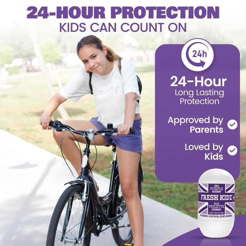 Fresh Kidz Roll On Deodorant for Kids and Teens -