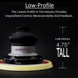 AirVANTAGE Industrial Grade Random Orbital Air Sander Non-Vacuum With Low-Profile Pad, 1/4 in. NPT Air Inlet (5": 3/32- Hook & Loop)