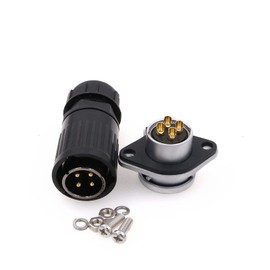 ZBLZGP HP20 Waterproof Aviation Connector Electrical Cable Plug and Socket for RV Solar LED Light Connector (4pin, Male + Female)