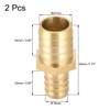 sourcing map Brass Reducer Barb Hose Connector Adapter 21 mm