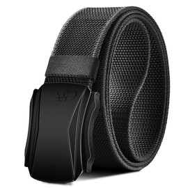 KEMISANT Mens Belt, Golf Stretchable Belt For Mens Sport Outdoor Work Belt,Simple&Upgrated(Dark Gray,34"-38" Waist Adjustable)