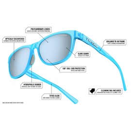 Tifosi Optics Swank Sunglasses (Satin Vapor/Smoke Polarized Lenses)