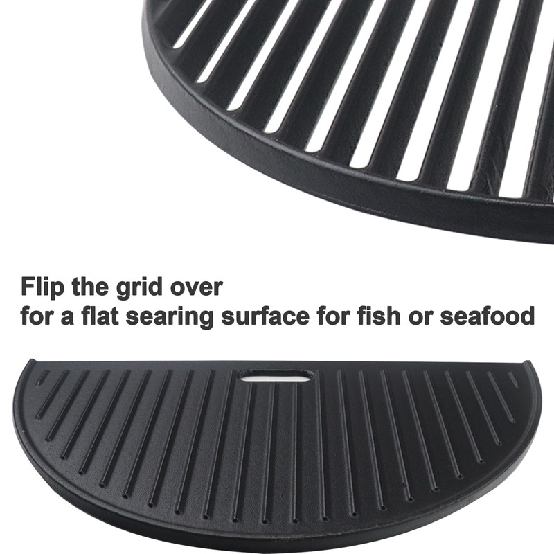 Plowo 18" Half Moon Cooking Grate and Half Moon Reversible
