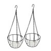 Gatuida 2Sets Metal Hanging Planter Basket Durable Flower Pot Holder