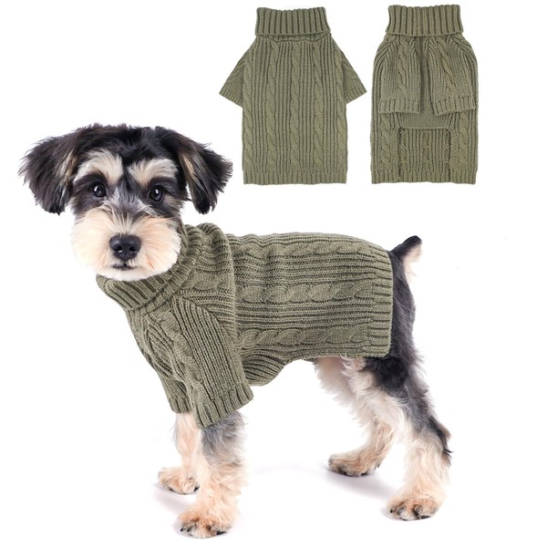 Turtleneck Dog Sweaters Dog Clothes for Small Dogs Dog Knitted