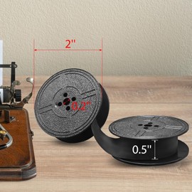 Universal Typewriter Ribbon Twin Spool Typewriter Ribbon Twin Spool Replacement Pack for Most Typewriter (5 Black)