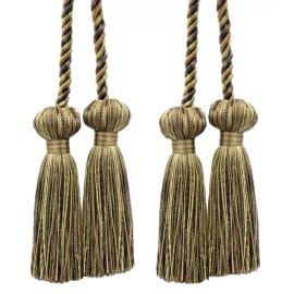 DÉCOPRO (TM) Curtain Tieback, Style# CCT, Color# PR08 - Hazel Brown [Set of 2]