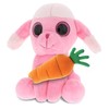 DolliBu Happy Easter Sparkling Eyes Pink Poodle Dog with Carrot
