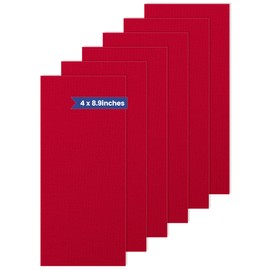 Iron On Patches for Clothes, Fabric Patches - Inner Denim Repair, Decorative Clothing & Various Fabric Repairs (6 Pack, 4x8.9 Inches, Red)