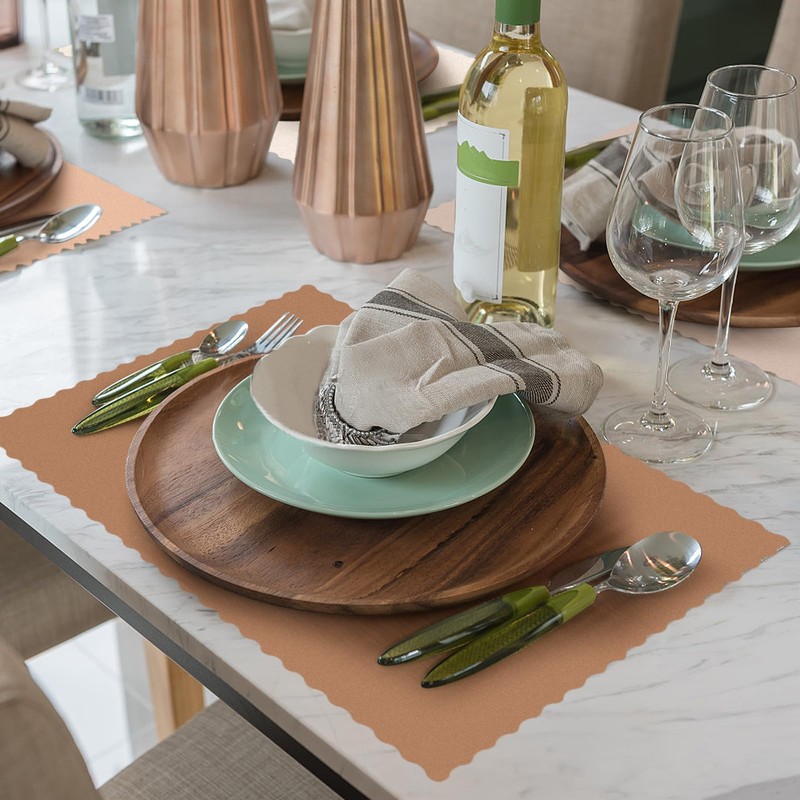 120 Pcs Boho Paper Placemats Bulk 10 x 14 Brown