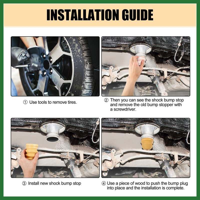 Motoforti Polyurethane Rear Front Suspension Bump Stop Replace 52088705AB Long-lasting