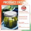 4 Stück Silikon Einmachglas Groß Deckel, Lebensmittelqualität Wasserlose Mason Jar