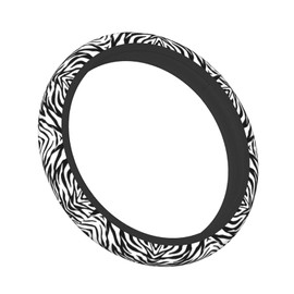 Zebra Steering Wheel Covers Non Slip Neoprene Stripe Pattern Steering Wheel Protector Cover Universal 15 inch for Women Men Car Trucks