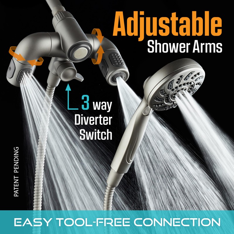 Aquadance High Pressure 156 Setting 14 Zone Shower Head &